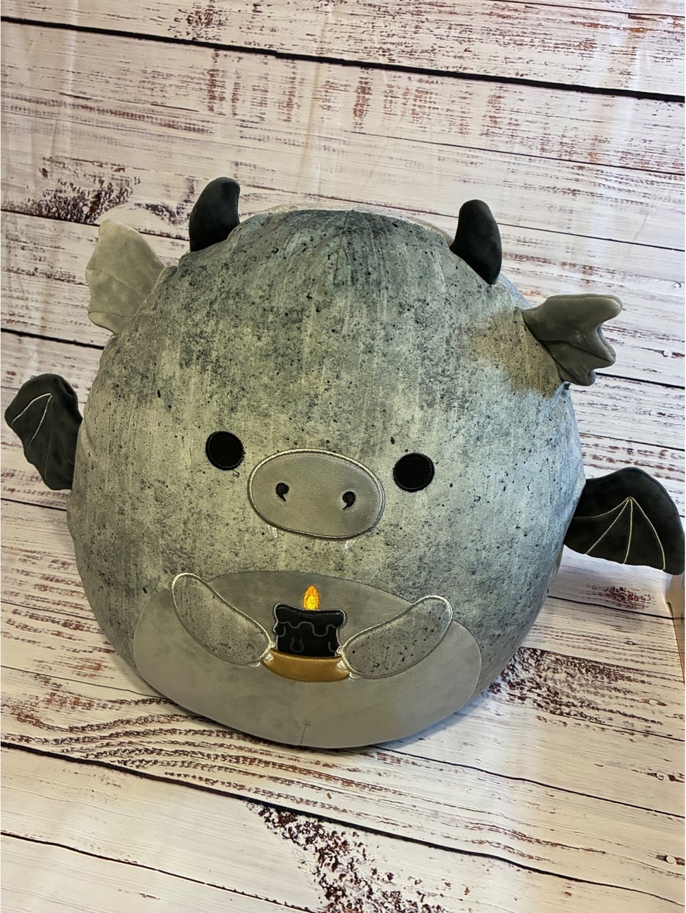 Squishmallows Gio the Gargoyle 16" Halloween Plush (Holding Candle)